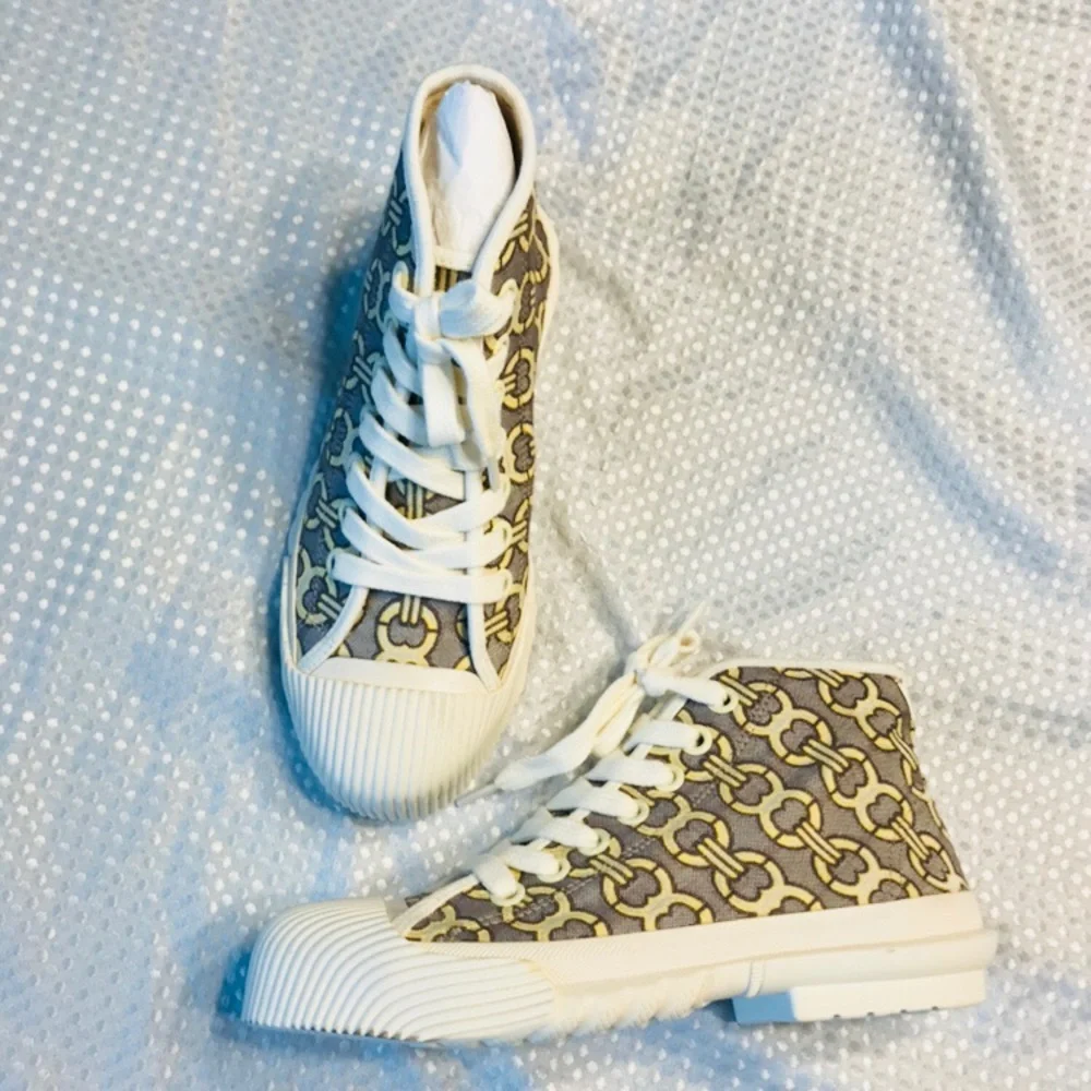 Tory burch‎ Jacquard Rubber-Paneled Sneakers - White